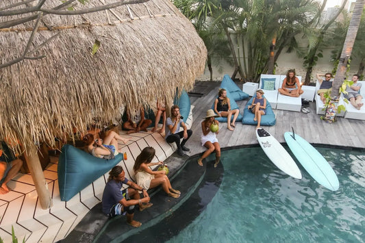 Lounge området etter surf